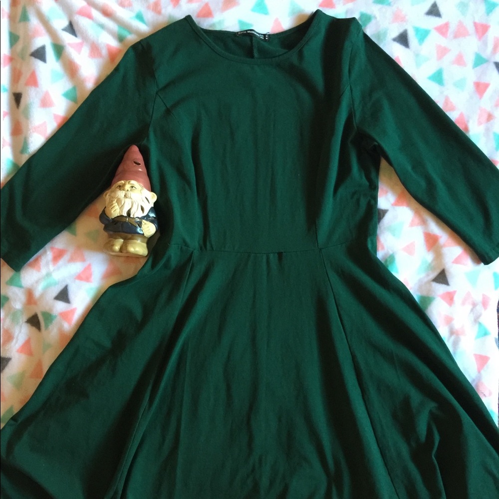 Forest green bell shaped dress | Medium